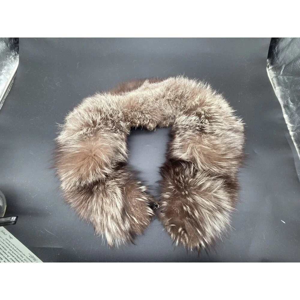 Vintage Brown Fur Collar Scarf Shawl Wrap Neck Warmer